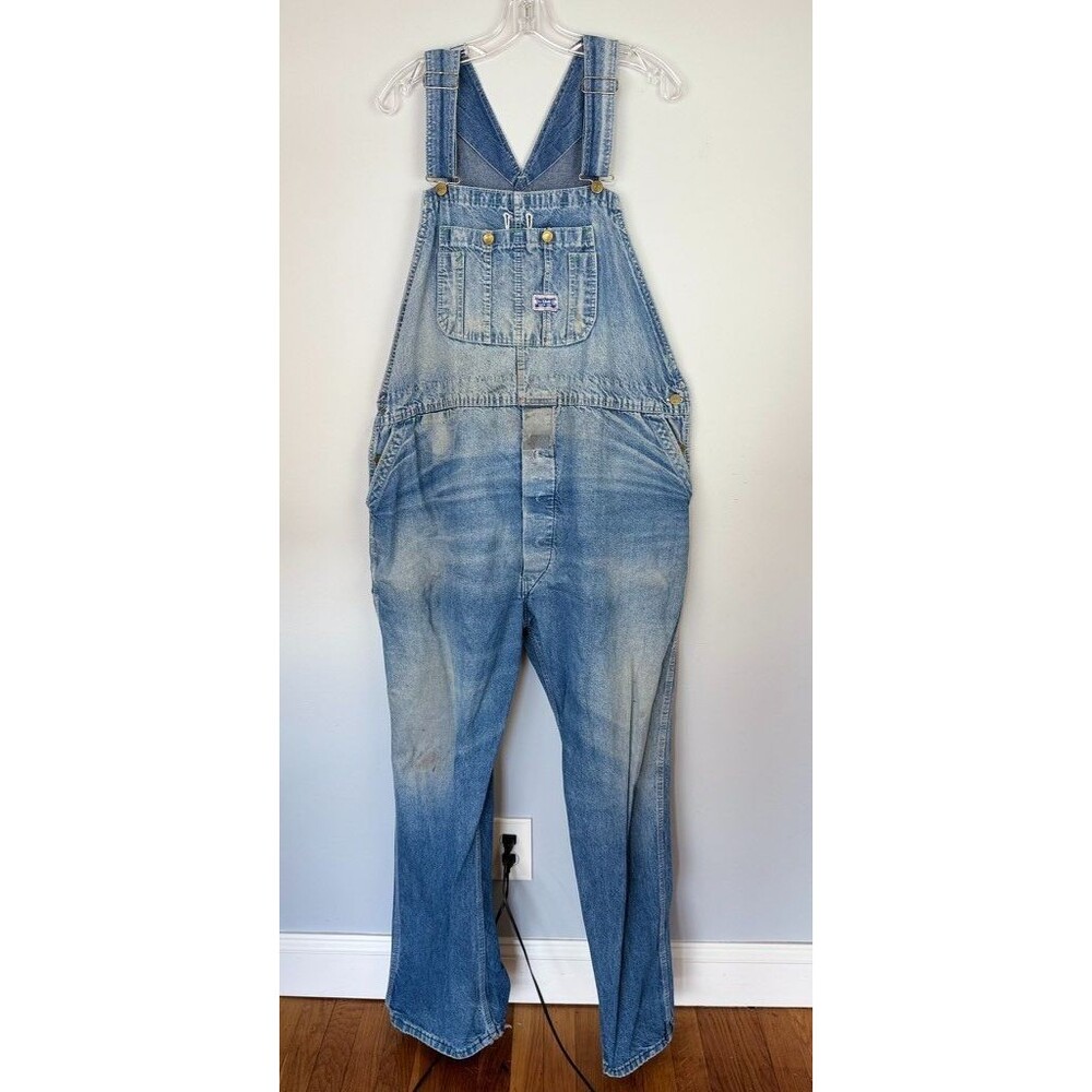 Big Smith Denim Bib Work Utility Farmcore Overalls 40 x 31